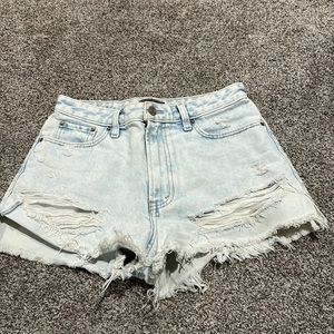 Light acid wash shorts